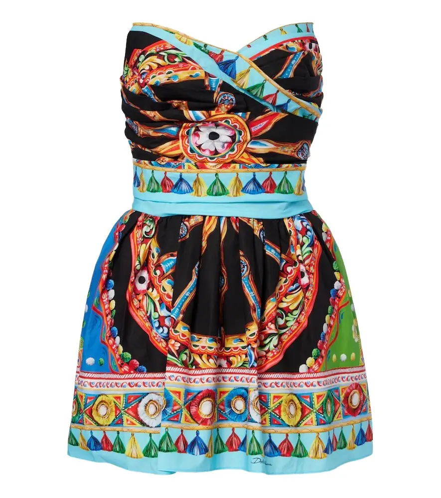 Dolce & Gabbana Carretto cotton minidress