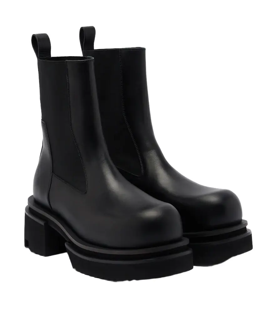 Rick Owens Beatle leather platform Chelsea boots - Women's Shoes