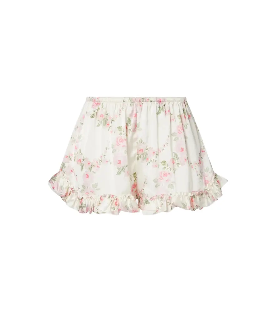 Simone Rocha Floral ruffled shorts