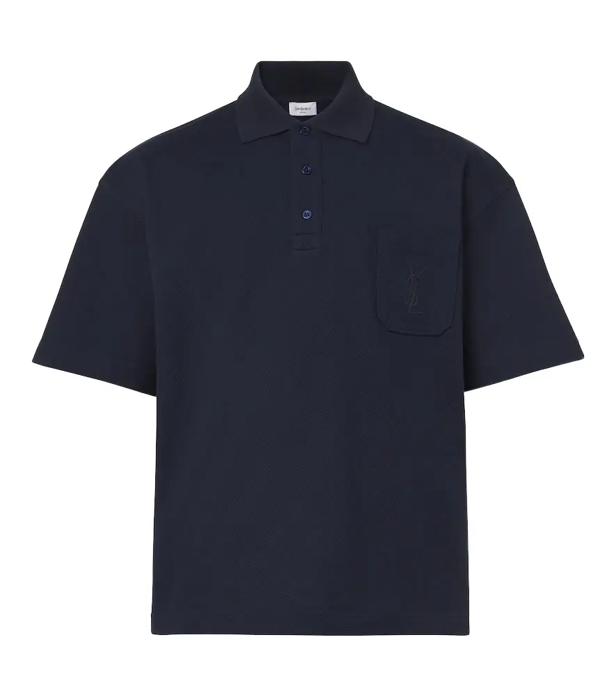 Saint Laurent Cassandre cotton polo shirt
