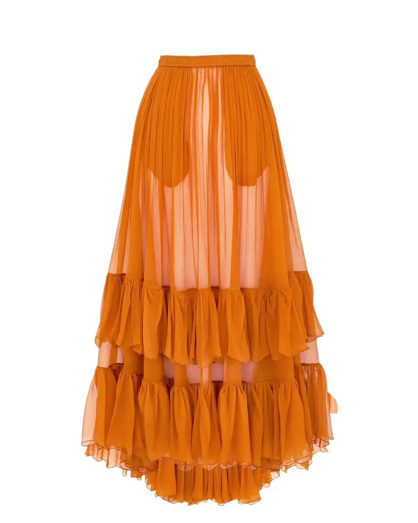Yves Saint Laurent skirt in silk crepon muslin - Women's Clothing