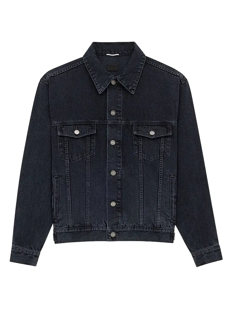 Saint Laurent Men's Trucker Jacket in French Denim - French Black