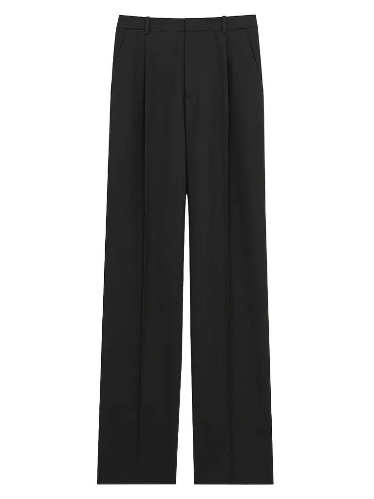 Saint Laurent Women's Pants in Wool - Noir