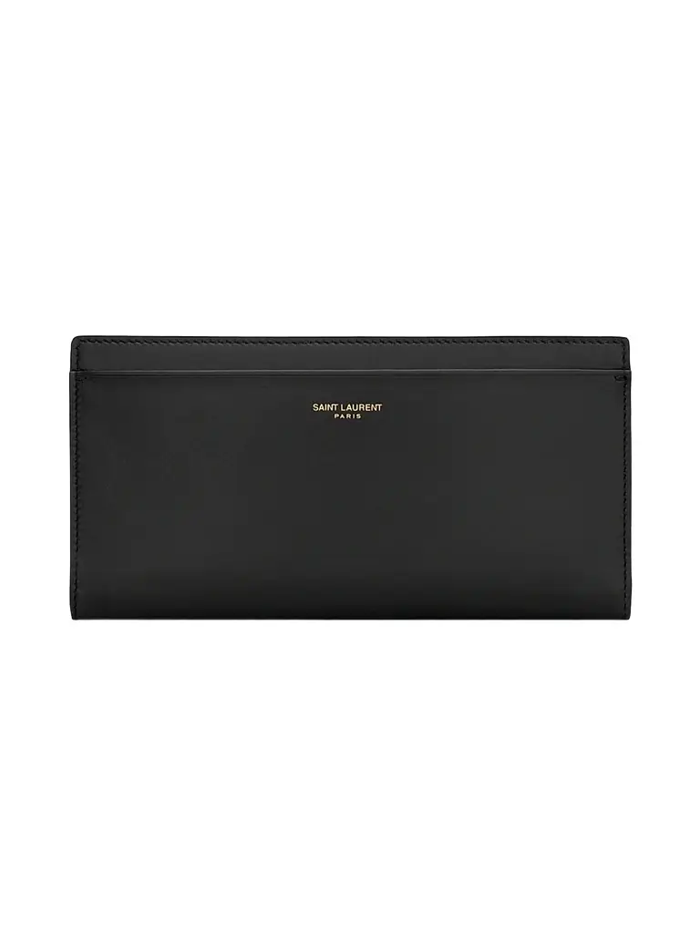 Saint Laurent Men's Zip Wallet in Smooth Leather - Black - Women's Clothing