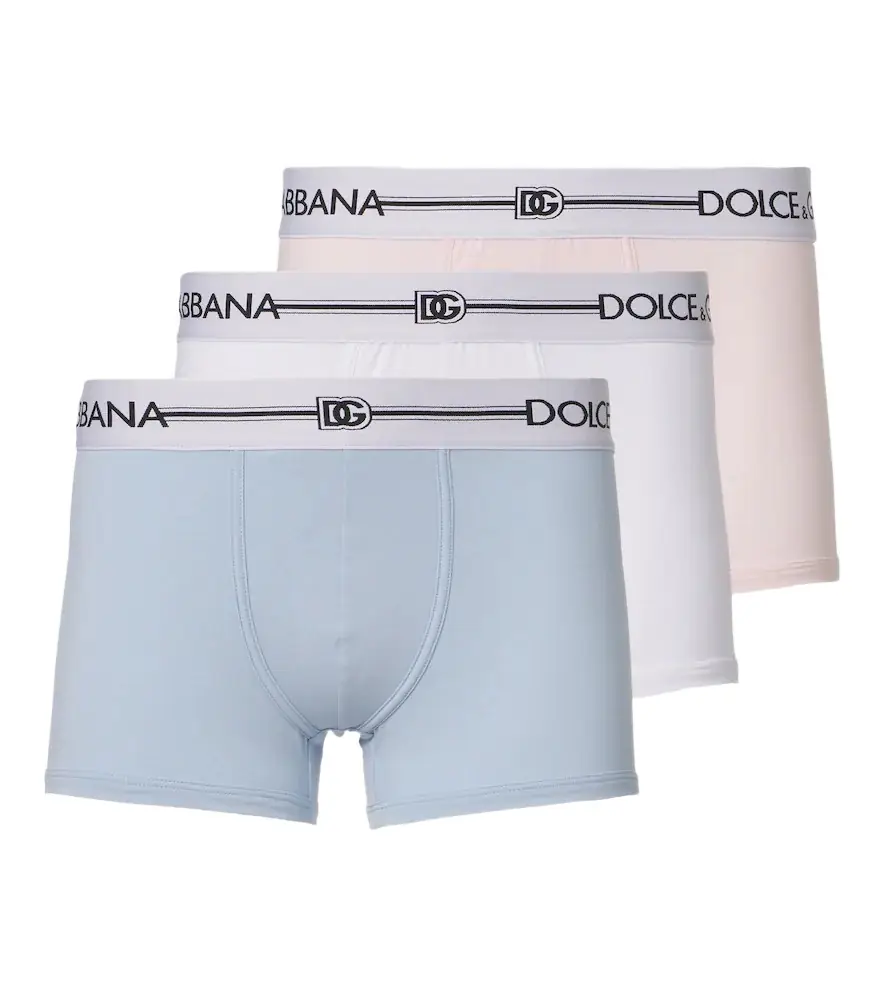 Dolce & Gabbana Set of 3 cotton-blend jersey briefs - Women's Clothing