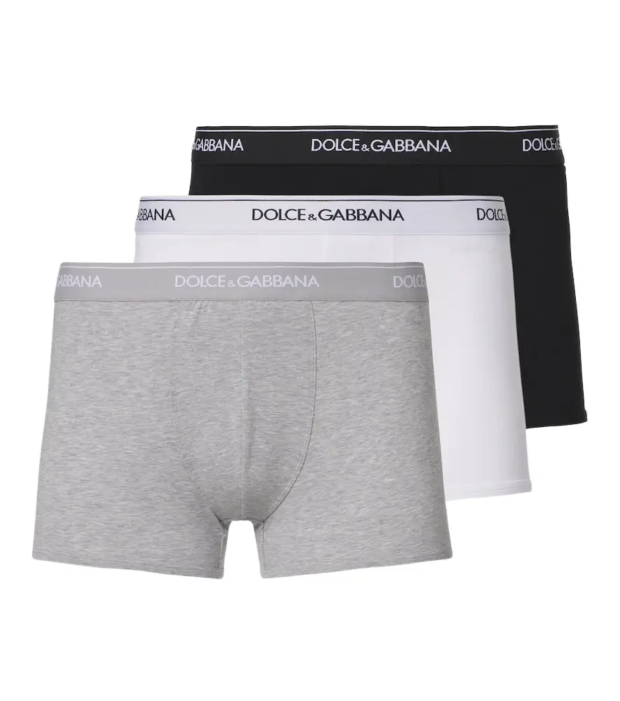 Dolce & Gabbana Set of 3 cotton-blend jersey briefs - Women's Clothing