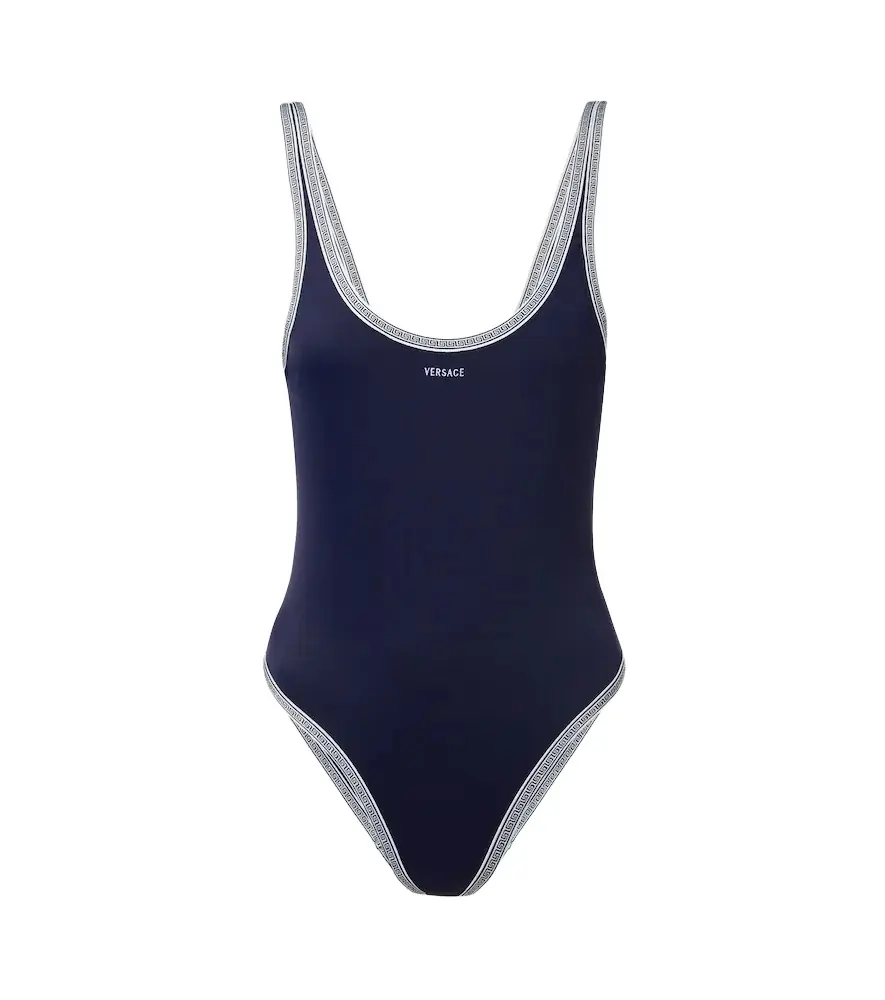 Versace Greca logo embroidered swimsuit