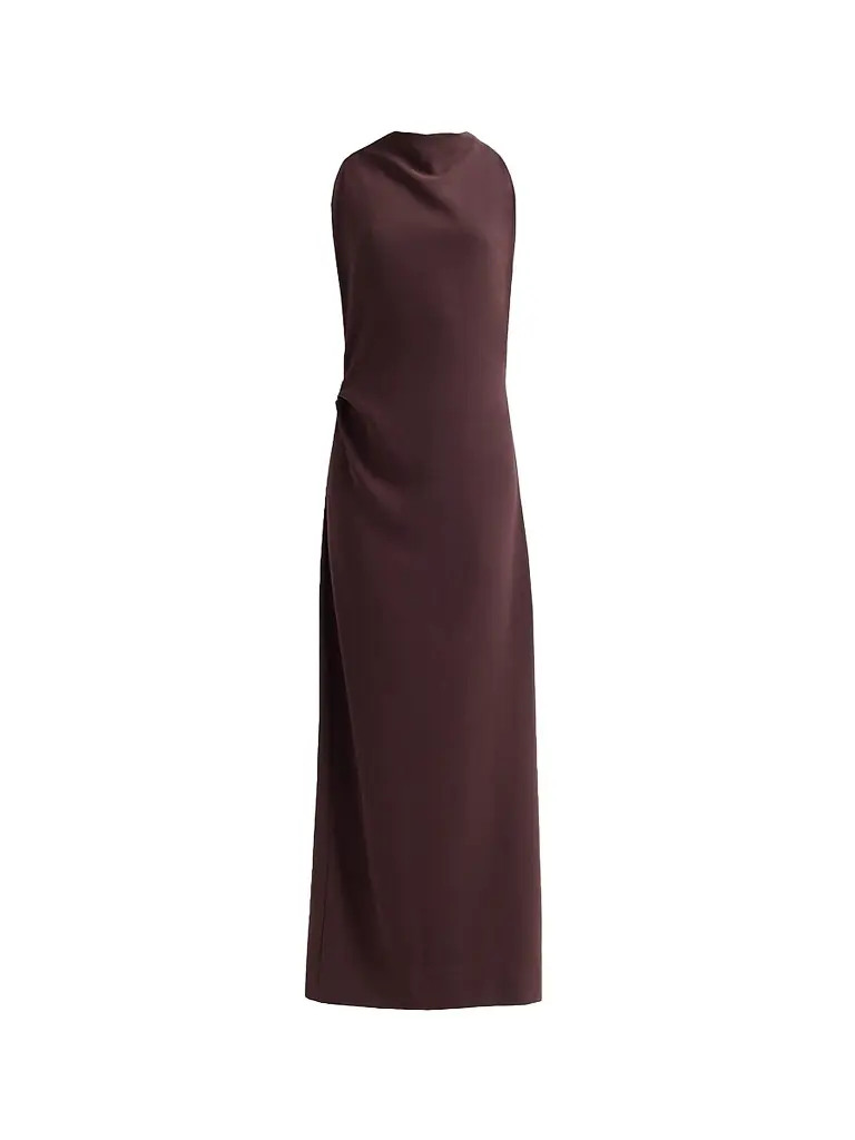 Proenza Schouler Women's Selena Double-Face Crepe Maxi Dress - Dark Brown - Women's Clothing