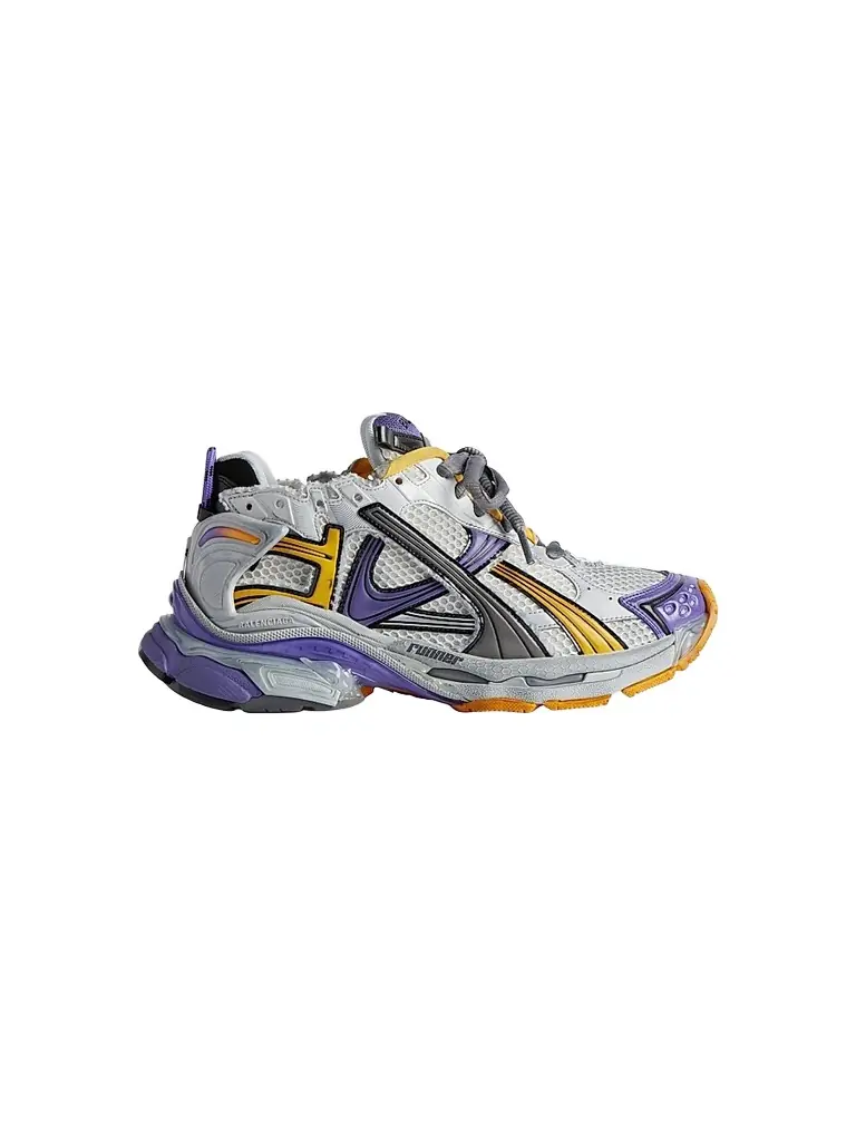 Balenciaga Men's Runner Gradient Sneakers - Purple Orange Grey - Women's Clothing