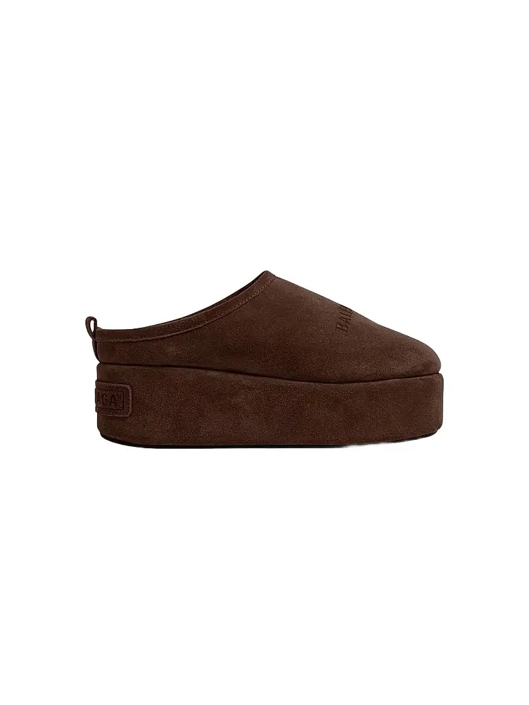 Balenciaga Women's Alaska Soft Platform Mules - Light Espresso - Women's Clothing