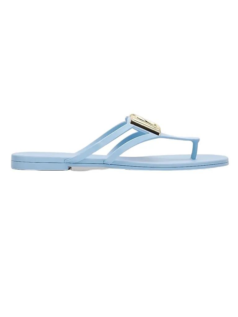 Dolce & Gabbana Women's Logo Jelly Sandals - Light Blue - Women's Clothing