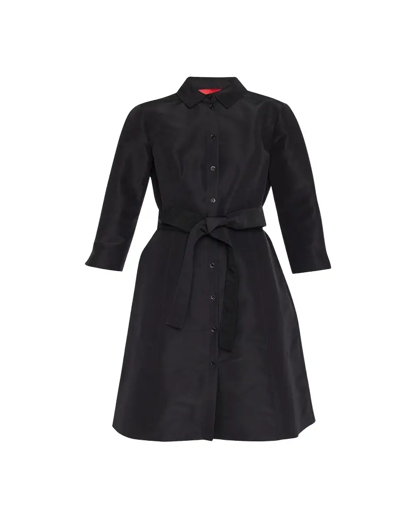 Carolina Herrera Faille 3/4-Sleeve Shirtdress - Women's Clothing