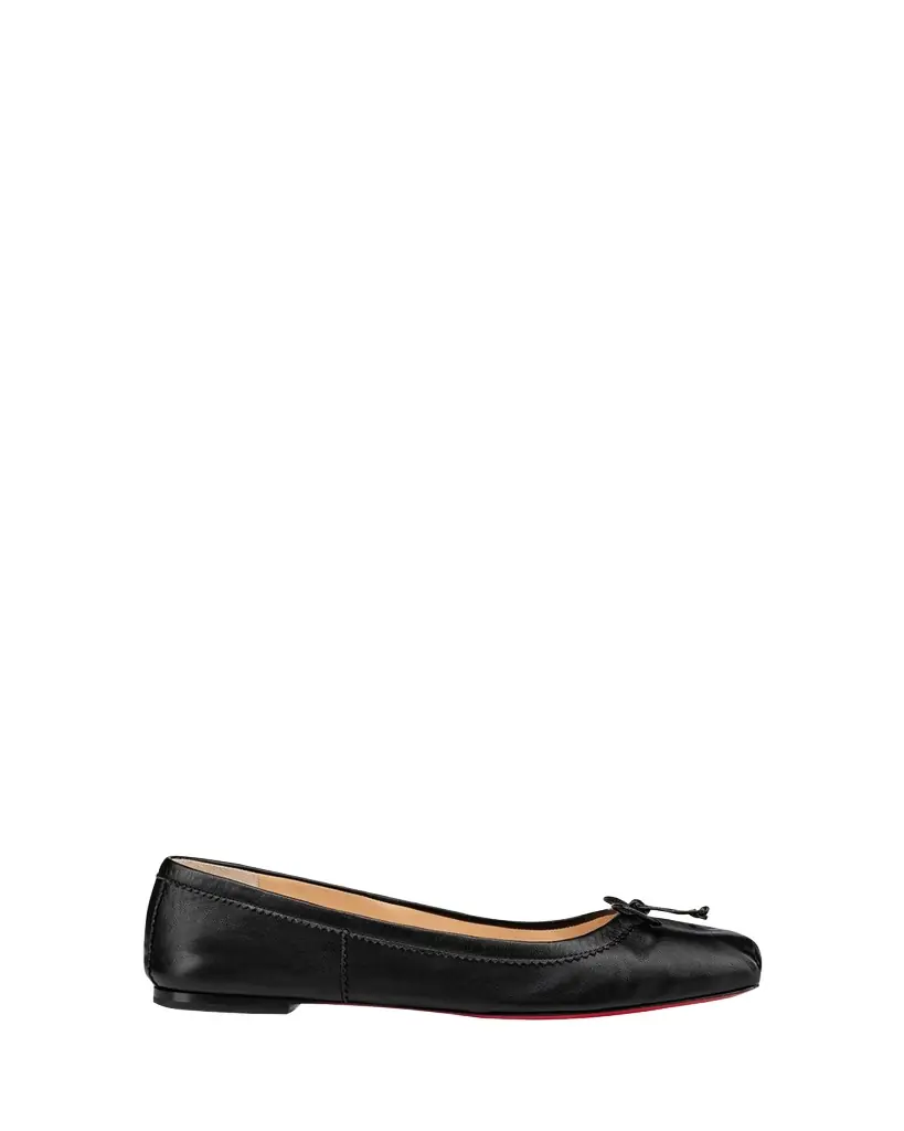 Christian Louboutin Mamadrague Napa Bow Ballerina Flats