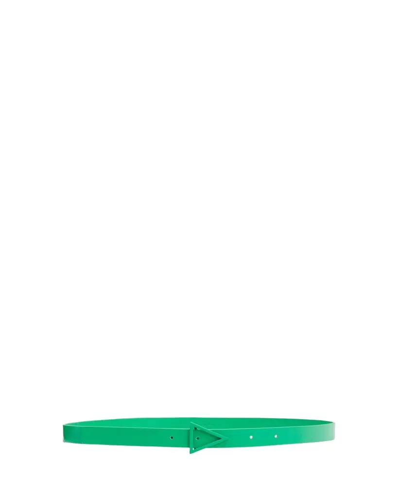 Bottega Veneta Triangle Lambskin Leather Buckle Belt - Women's Accessories