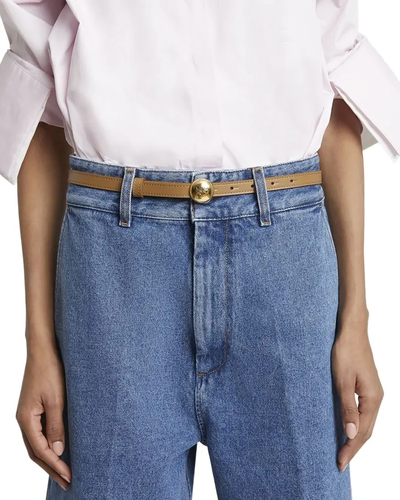 Loewe Smooth Leather Skinny Belt