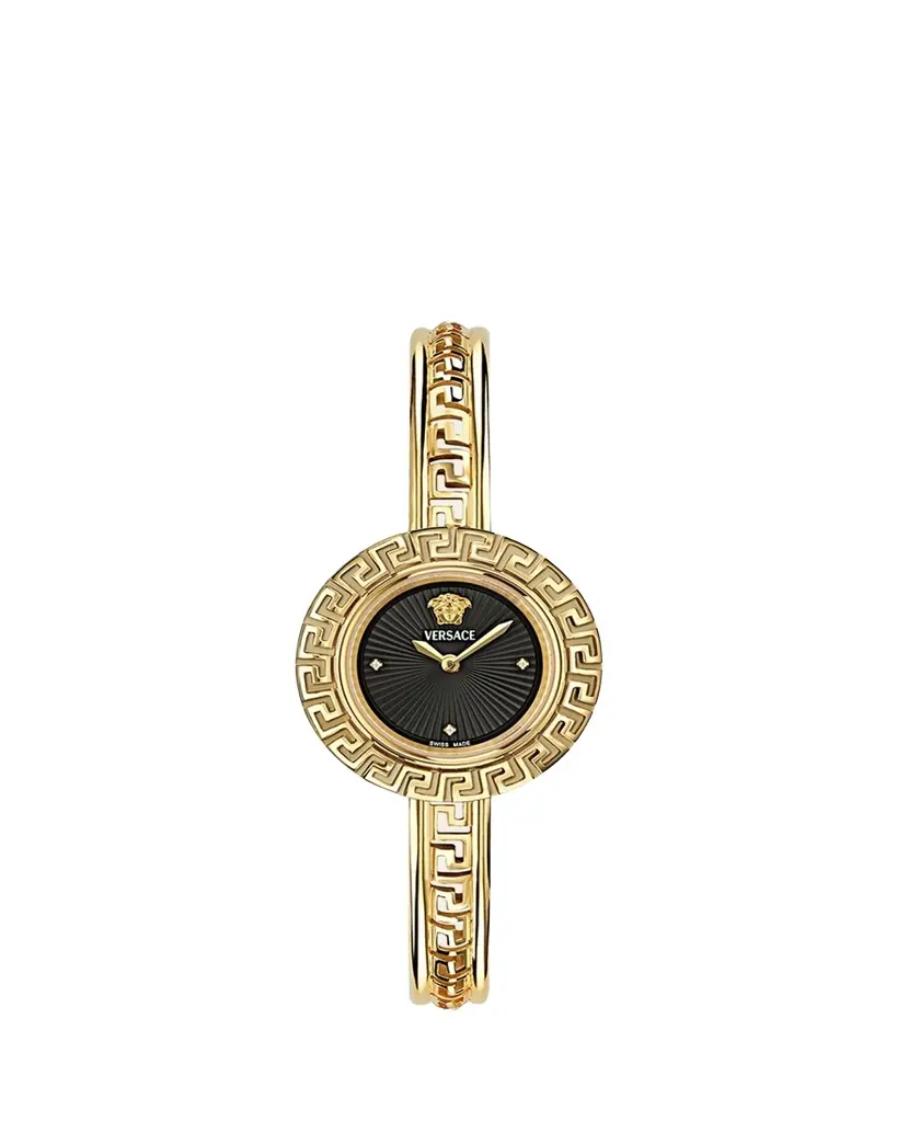 Versace 28mm La Greca Bangle Bracelet Watch with Diamonds - Women's Jewelry And Watches