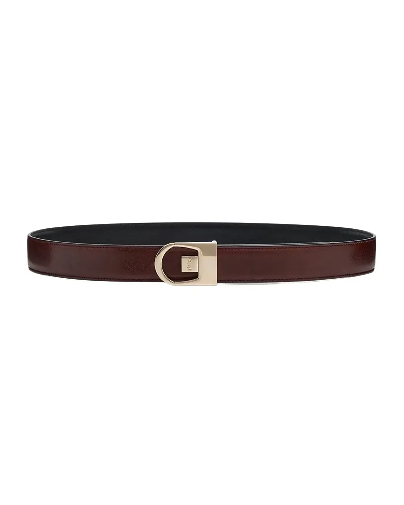 Saint Laurent New Logo Reversible Leather Belt