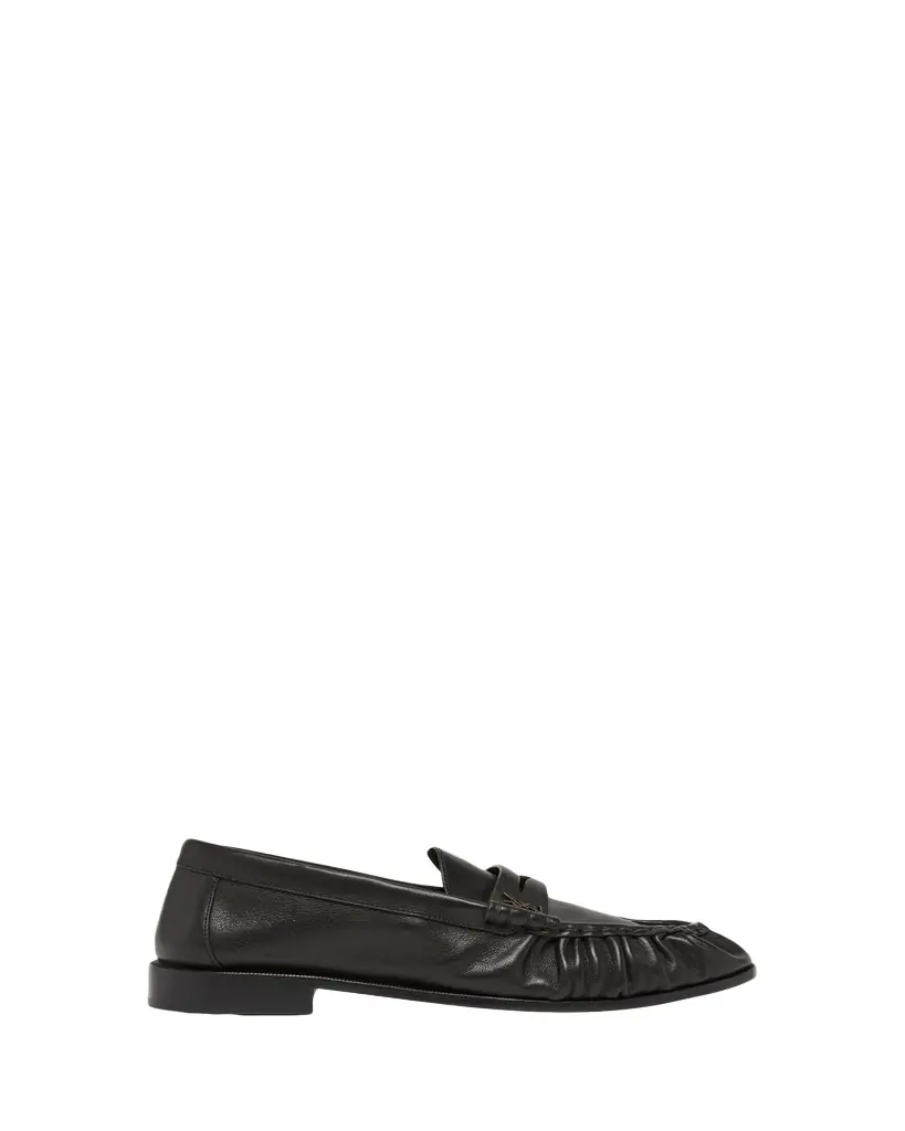 Saint Laurent Men's Le Loafer Creased Leather Mules - Women's Clothing