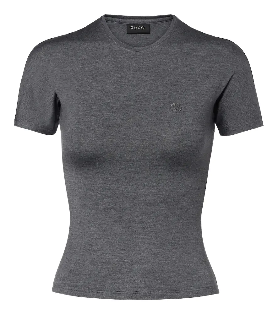 Gucci Double G silk-blend T-shirt