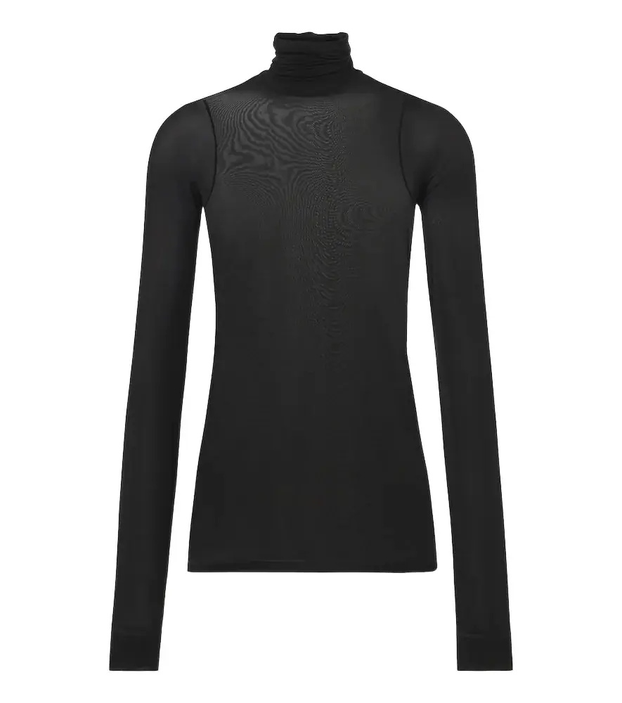 Saint Laurent Jersey turtleneck top - Women's Clothing