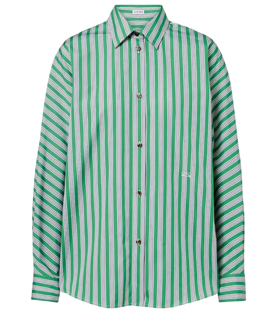 Loewe Double L striped cotton poplin shirt