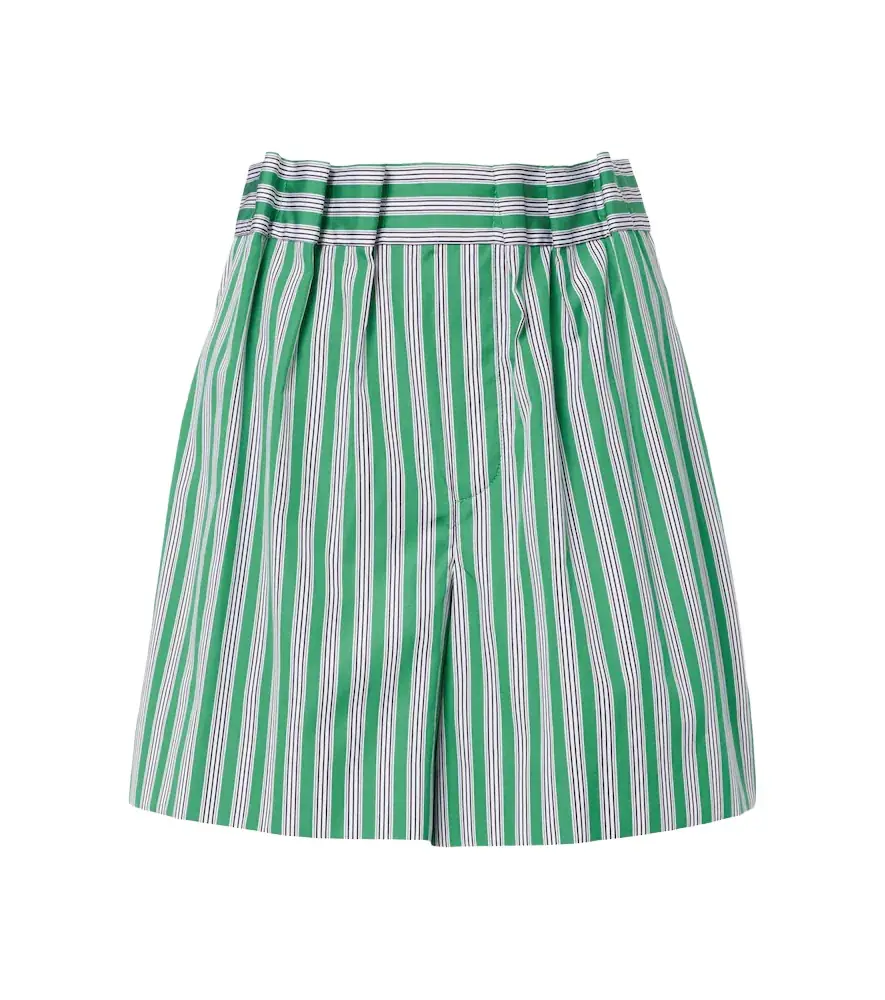 Loewe Striped cotton poplin shorts