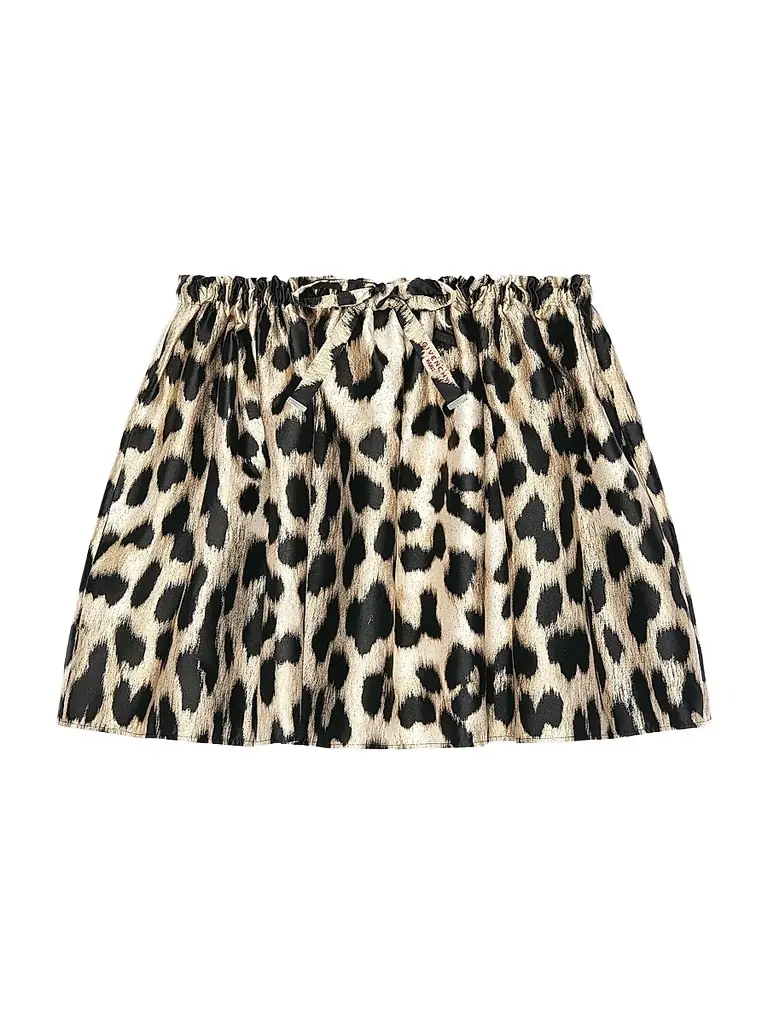 Givenchy Women's Mini Pleated Skirt in Leopard Jacquard - Beige Multi - Women's Clothing