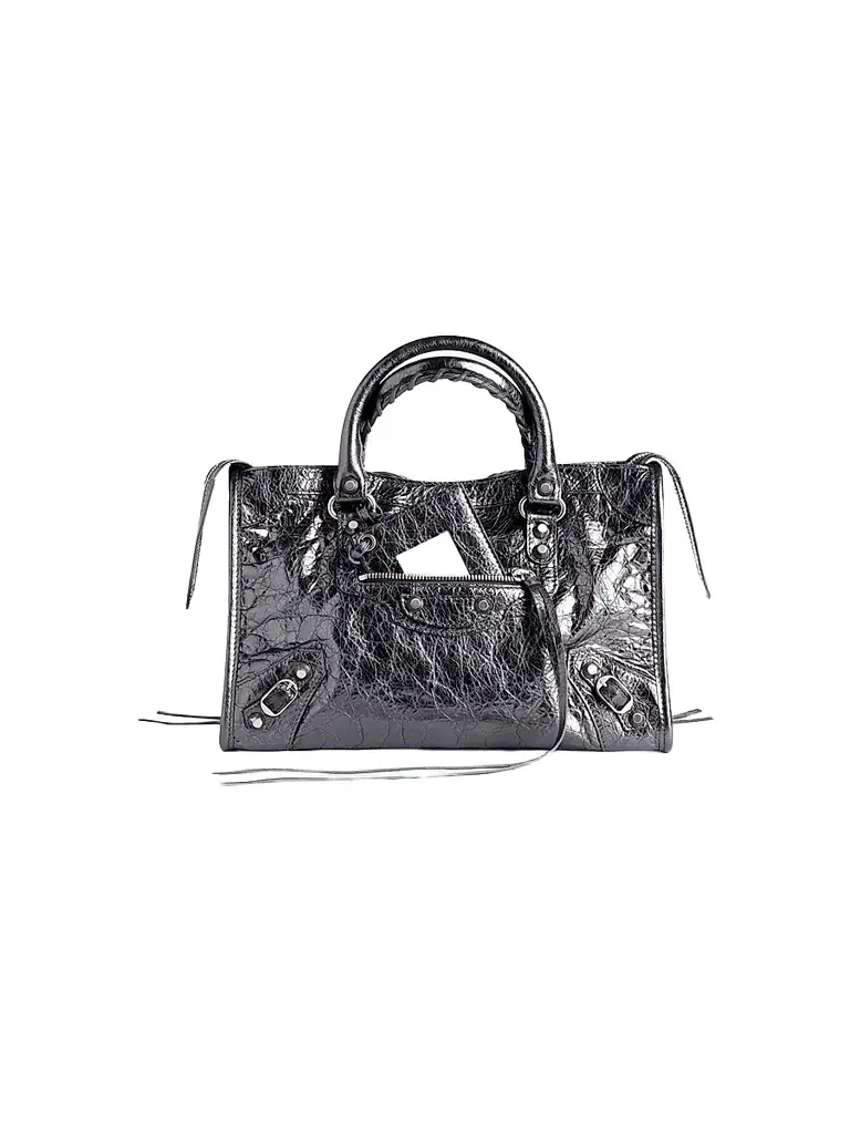 Balenciaga Women's Le City Top Handle Bag - Steel Grey - Women's Bags