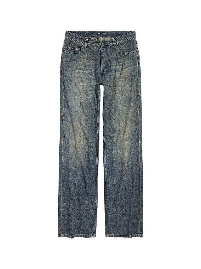 Balenciaga Men's Relaxed Fit Jeans - Blue - Women's Clothing