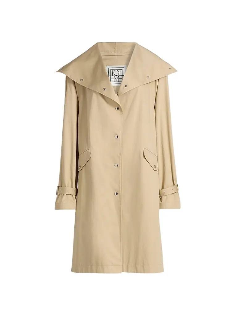 Toteme Women's Oversized Cotton Trench Coat - Beige - Women's Clothing
