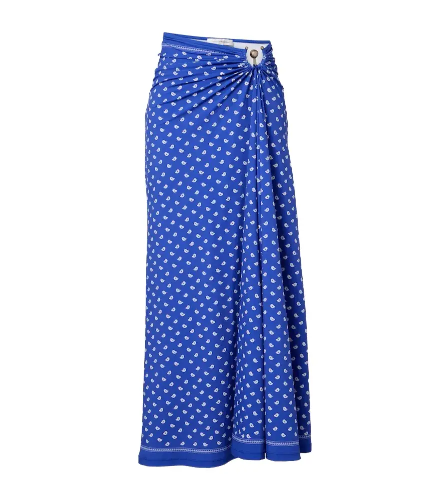 Christopher Esber Ruched Orbit bandana maxi skirt