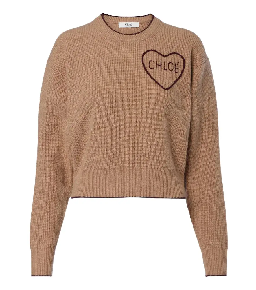 Chloe Chloé Logo wool and cashmere sweater