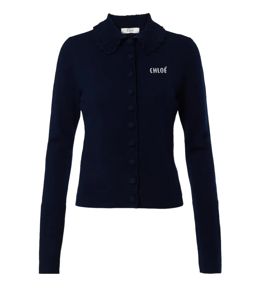 Chloe Chloé Logo wool cardigan