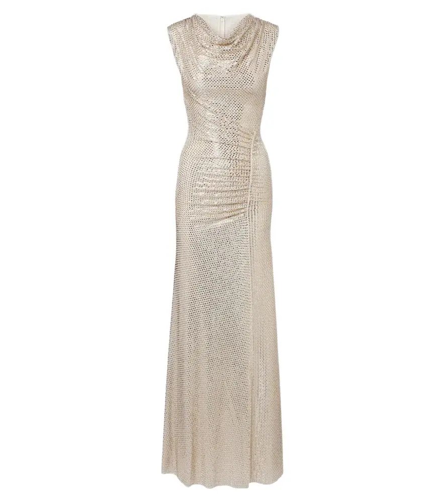 Roland Mouret Embellished gathered gown
