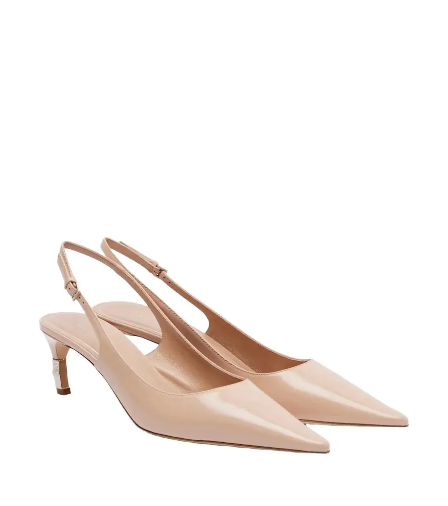 Gucci Castello leather slingback pumps