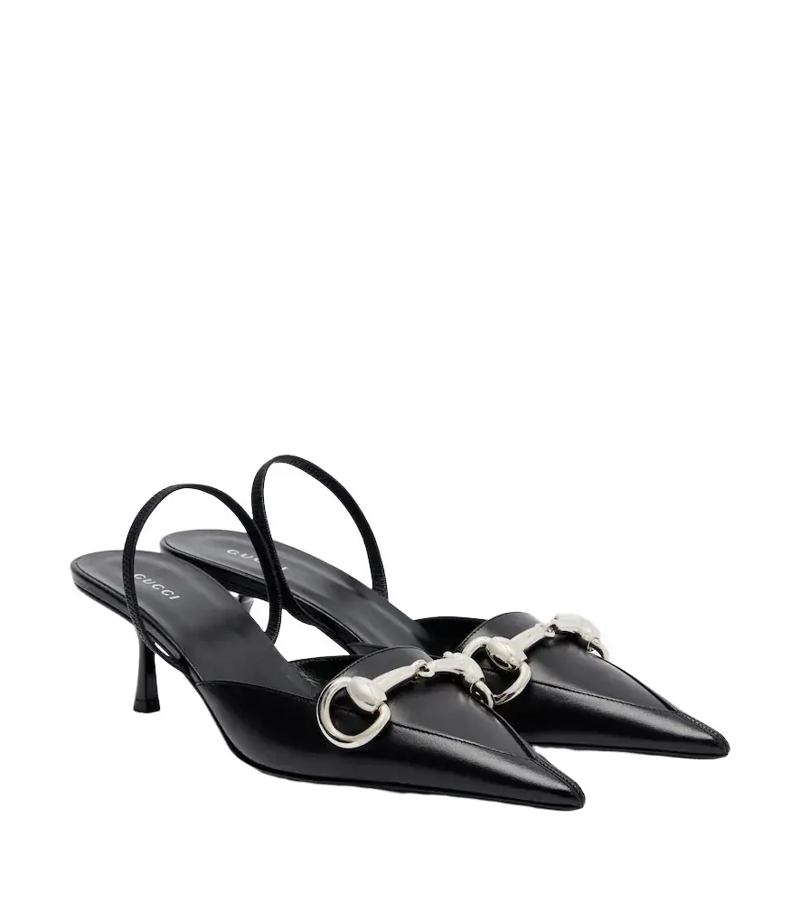 Gucci Boulevard leather slingback pumps