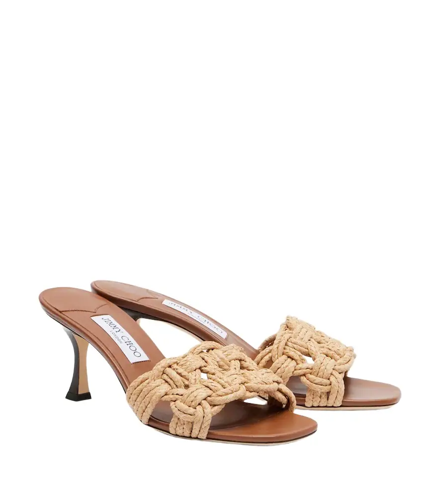 Jimmy Choo Chara raffia mules - Women's Clothing
