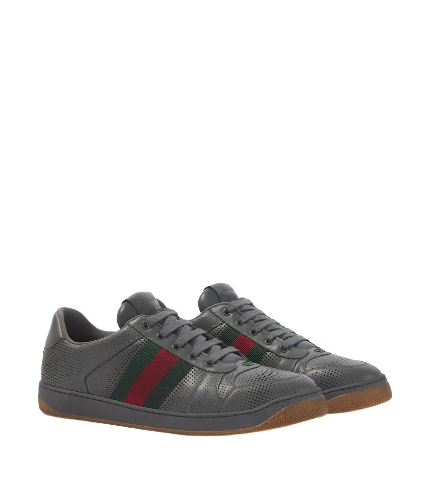 Gucci Screener perforated leather sneakers - Women's Shoes