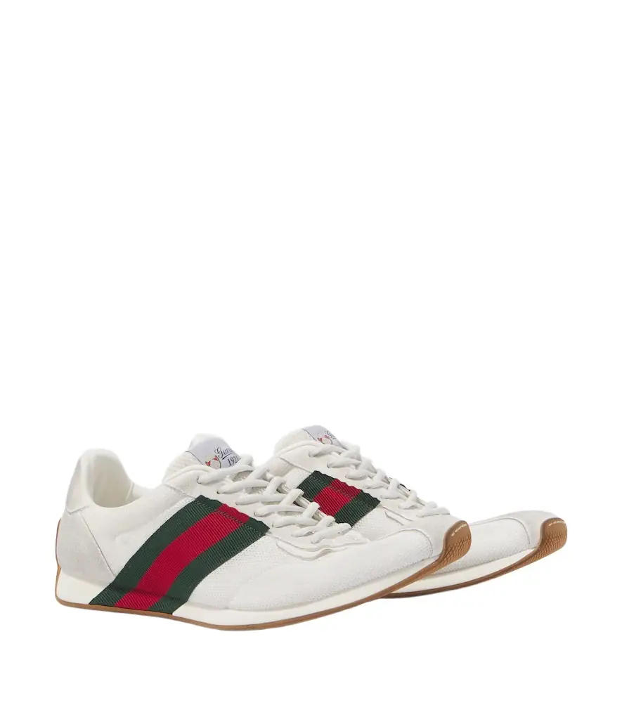 Gucci Tempo suede-trimmed sneakers - Women's Shoes