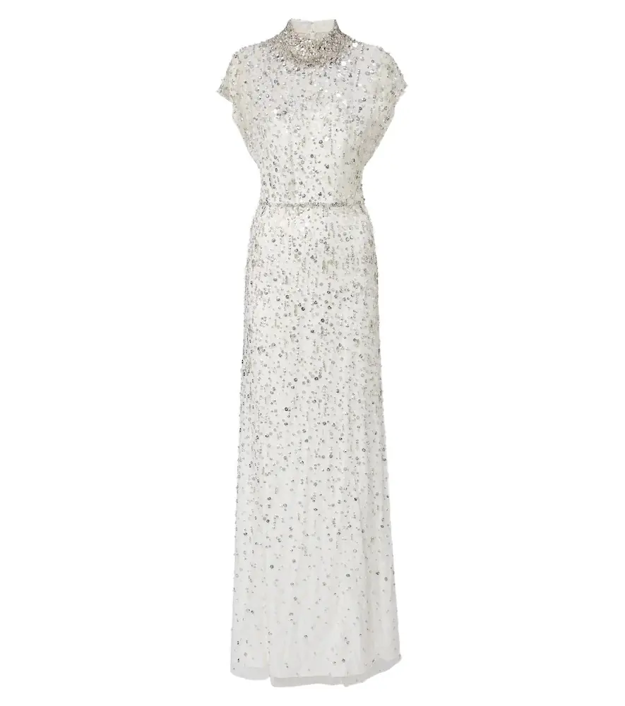 Jenny Packham Crystal Drop embellished gown