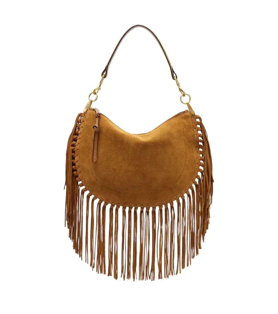 Isabel Marant Oskan Small fringed suede shoulder bag - Women's Bags
