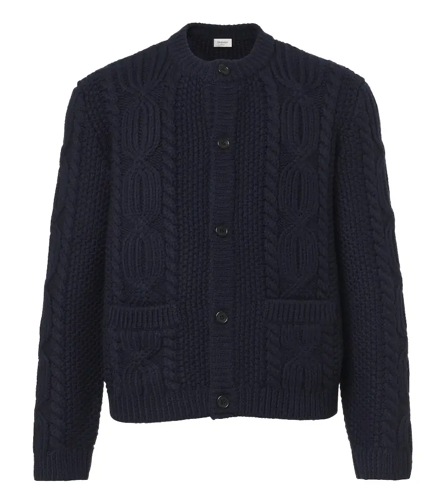 Saint Laurent Cable-knit wool cardigan - Women's Clothing