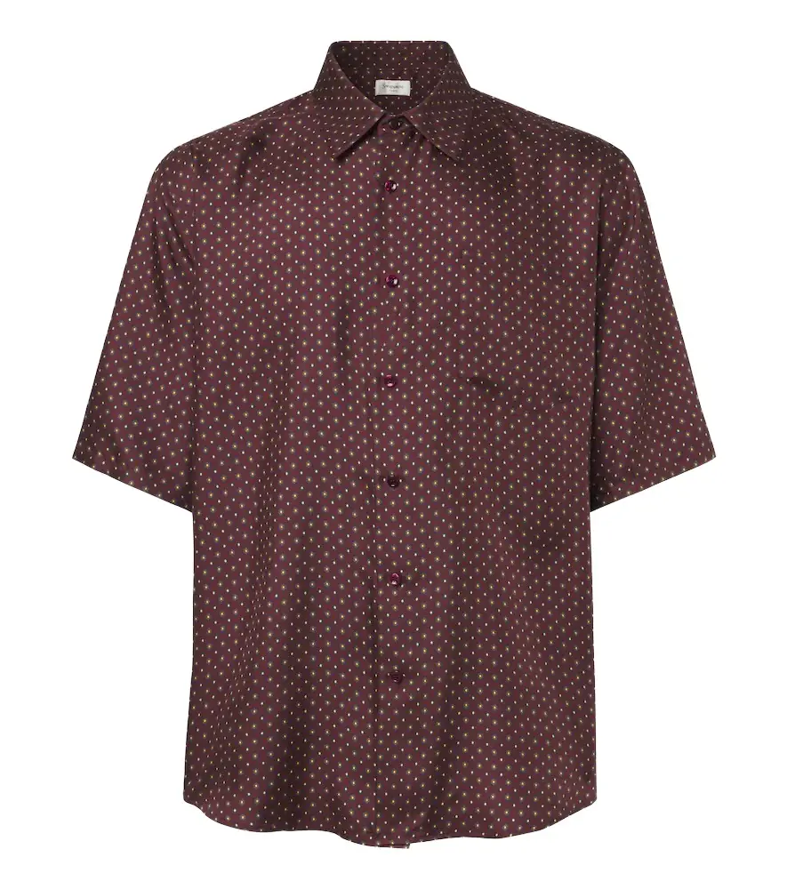 Saint Laurent Printed silk twill shirt