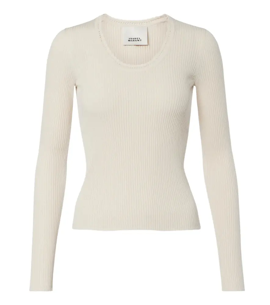 Isabel Marant Selenie ribbed-knit silk and cotton sweater