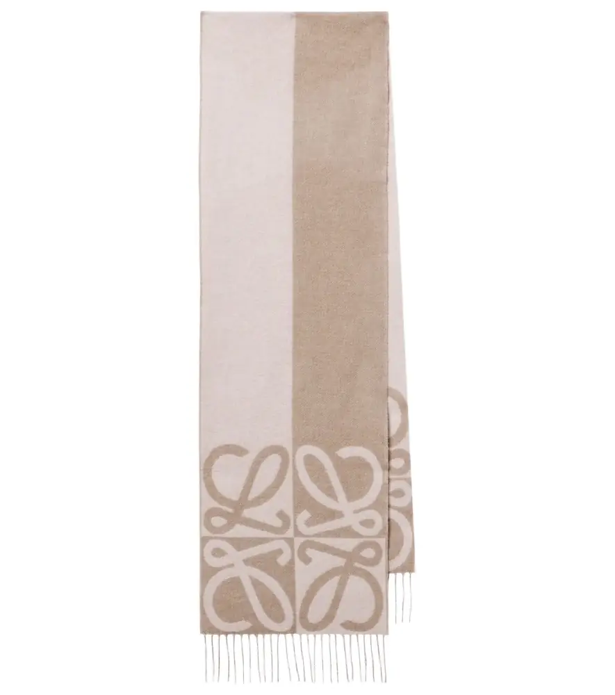 Loewe Anagram wool and cashmere scarf