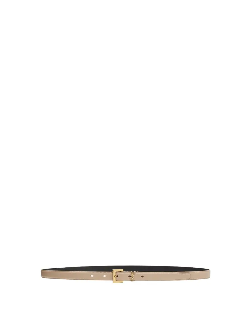 Saint Laurent YSL Monogram Leather Belt - Women's Accessories