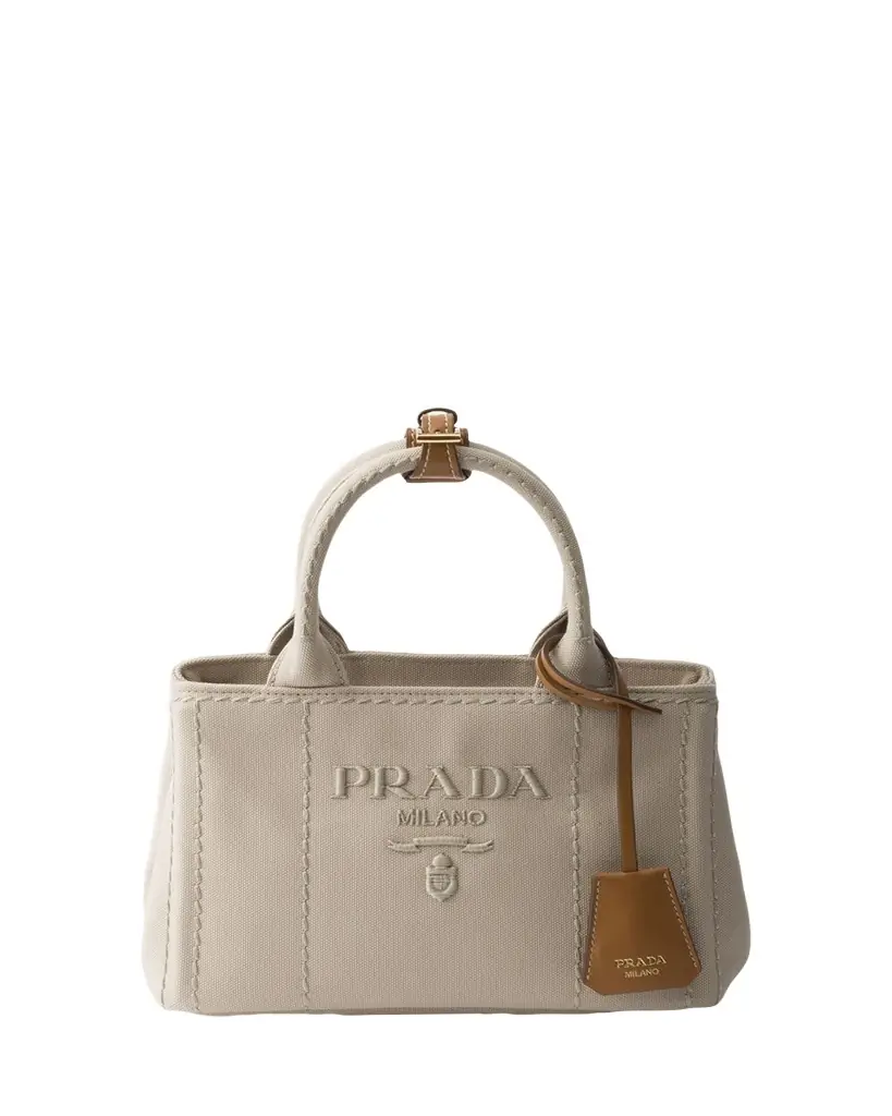 Prada Jardiniere Mini Cotton Canvas Top-Handle Bag - Women's Bags