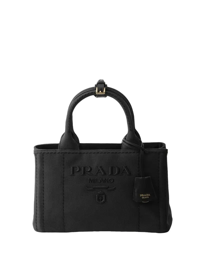 Prada Jardiniere Small Cotton Canvas Top-Handle Bag - Women's Bags