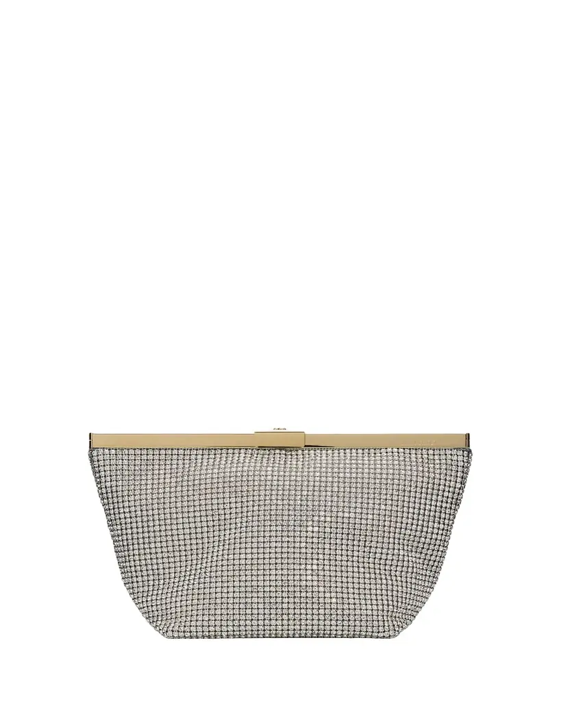 Jimmy Choo Ganache Crystal Mesh Clutch Bag