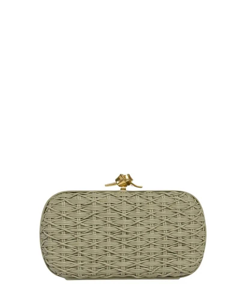 Bottega Veneta Woven Leather Cord Knot Clutch Bag - Women's Clothing